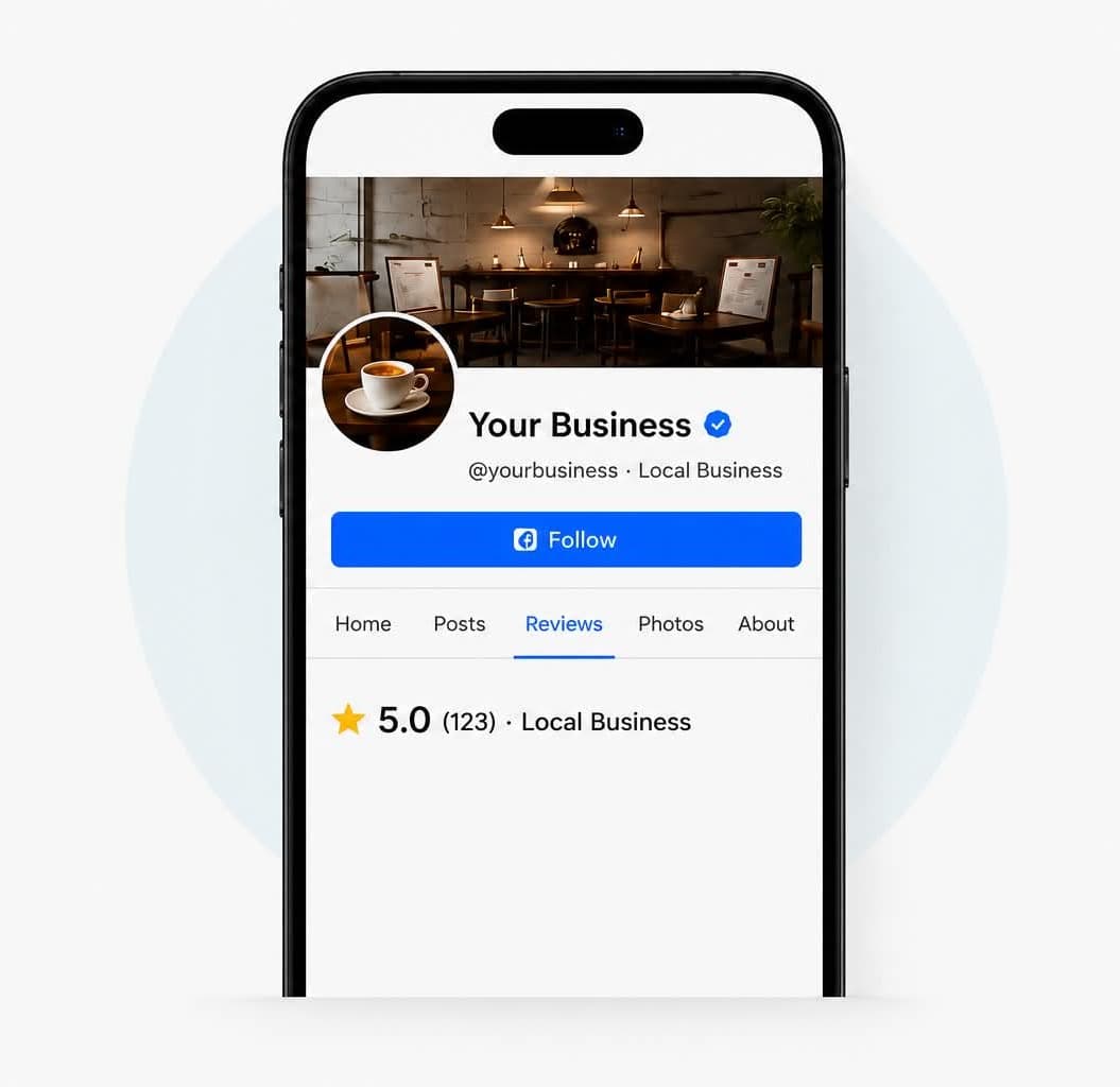 Smartphone displaying an opened destination link